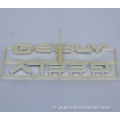 Marque auto en plastique blanc